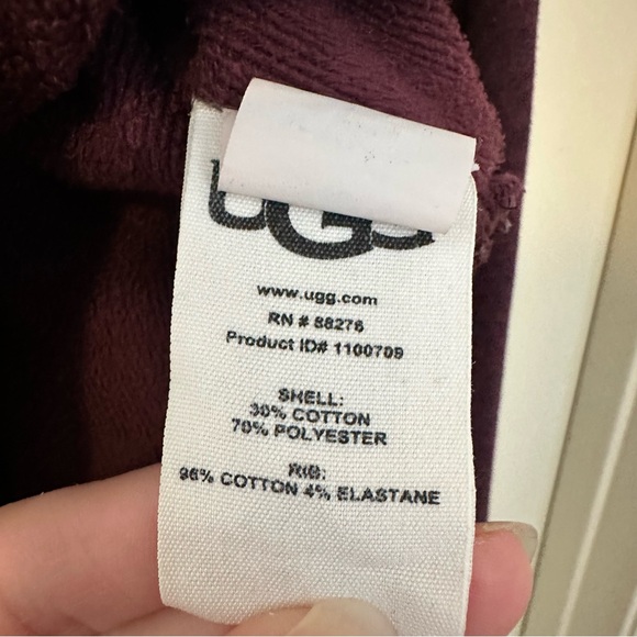 UGG Women's Australian Morgan Purple Large Sweater Zipper Sides - Picture 4 of 6